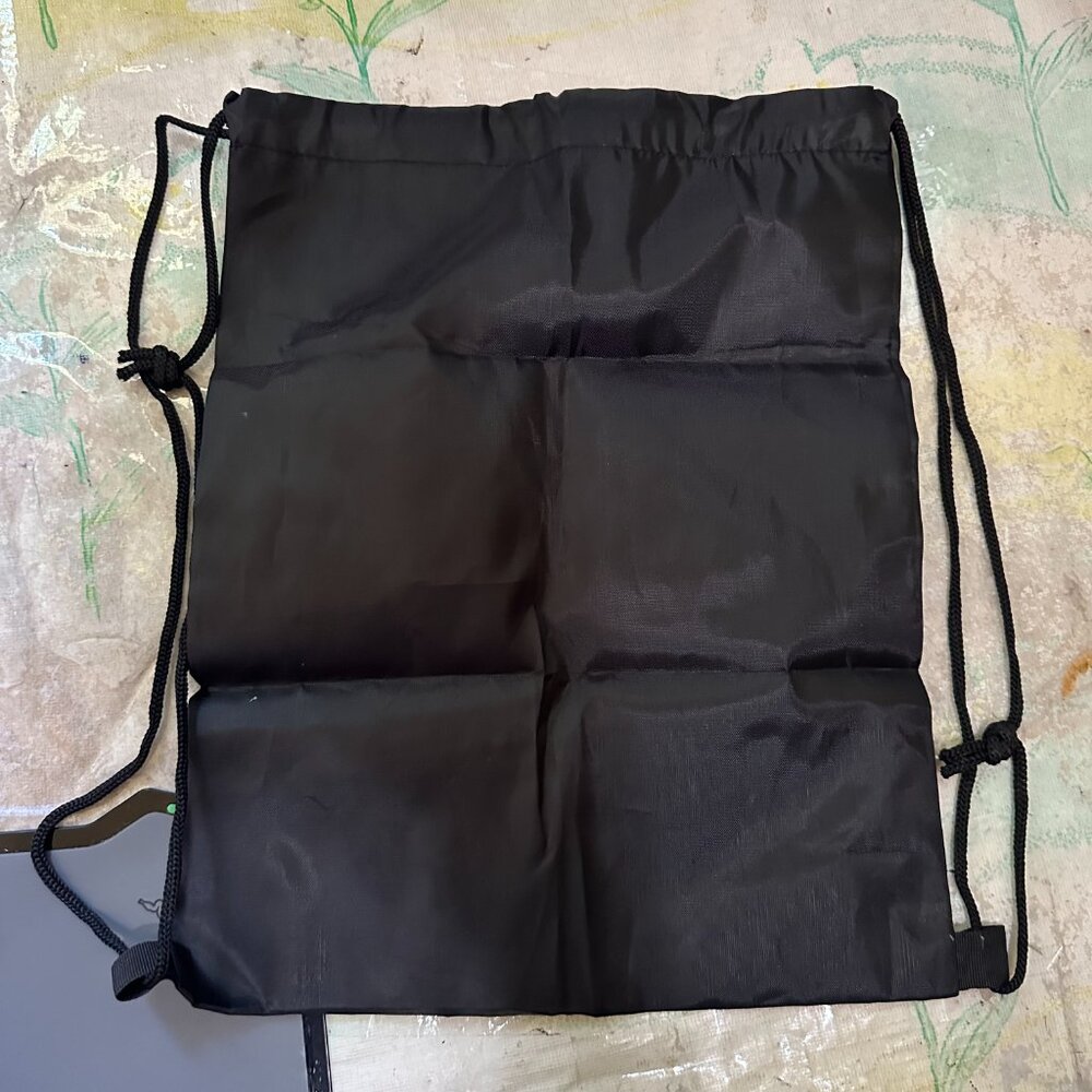 Capcom 10" x 13" Black Drawstring Backpack Tote Carrying Bag - Picture 2 of 2